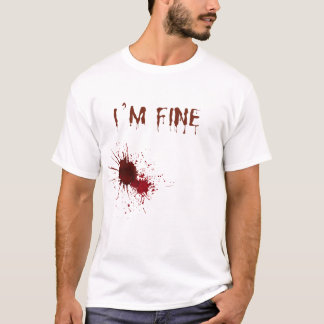 Ich bin Fine Film Halloween Zombie Shark Bite Grap T-Shirt