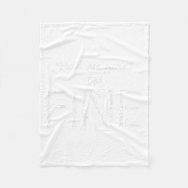 Ich bin Fine Mental Health S Suizidprävention Awar Fleecedecke (Vorderseite)