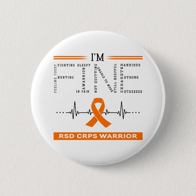 Ich bin Fine RSD CRPS Warrior Button (Vorderseite)