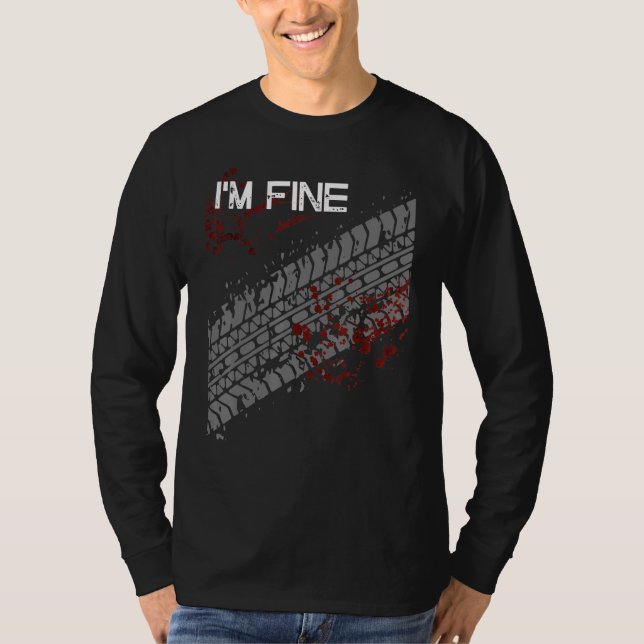 Ich bin Fine Tire Track T-Shirt (Vorderseite)