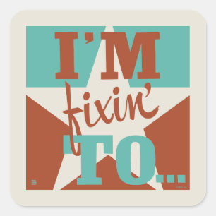 Ich bin fixiert auf quadratischer aufkleber