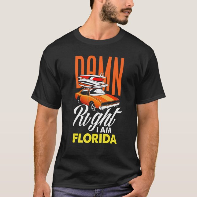 Ich bin Florida Surfing Florida T-Shirt (Vorderseite)