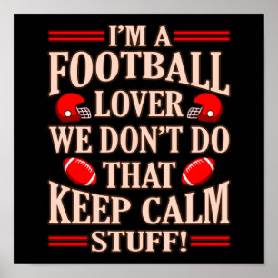 Ich bin Football Lover Football Player Coach Game Poster