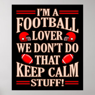 Ich bin Football Lover Football Player Coach Game Poster