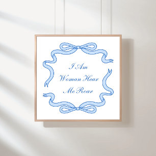 Ich bin Frau hier Blue Poster