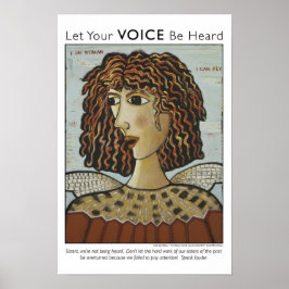 Ich bin Frau, ich kann Vogelgeplakat fliegen Poster