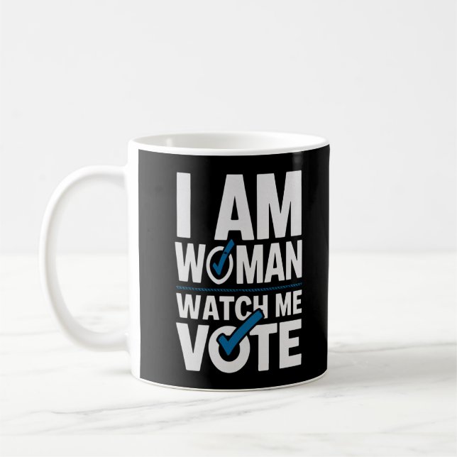 Ich bin Frau und beobachte mich Vintag bei der Abs Kaffeetasse (Links)