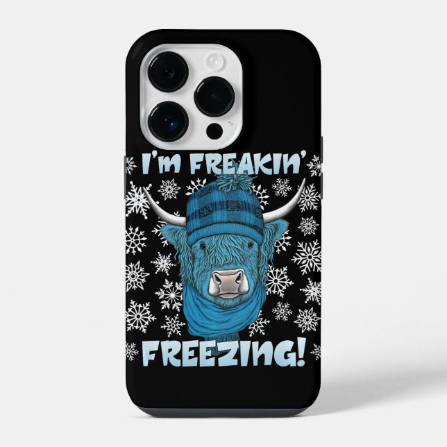 Ich bin Freakin' eiserner Hochlandkuhpullover iPhone Hülle (Rückseite)
