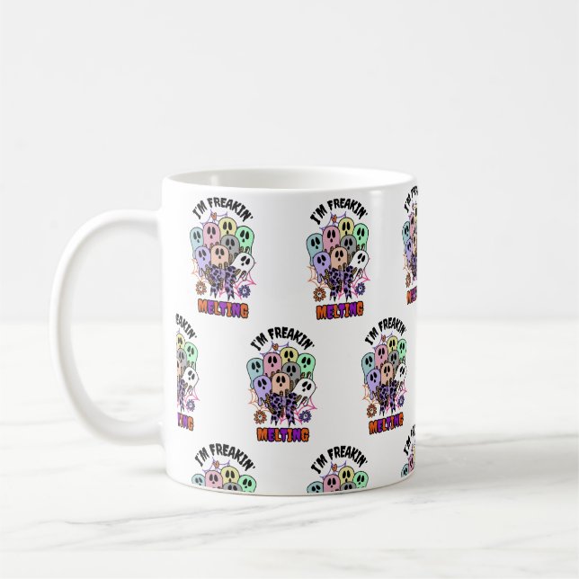 Ich bin Freakin, ich schmelze Halloween-Eiscreme-G Kaffeetasse (Links)