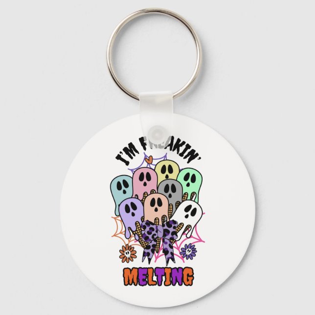 Ich bin Freakin, ich schmelze Halloween-Eiscreme-G Schlüsselanhänger (Vorderseite)