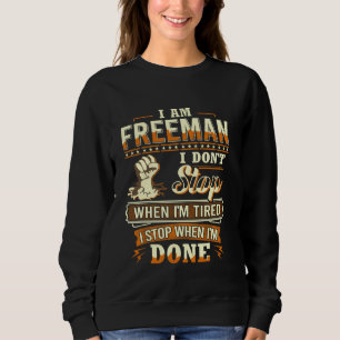 Ich bin Freeman Shirt Personalisiert Freeman Nachn