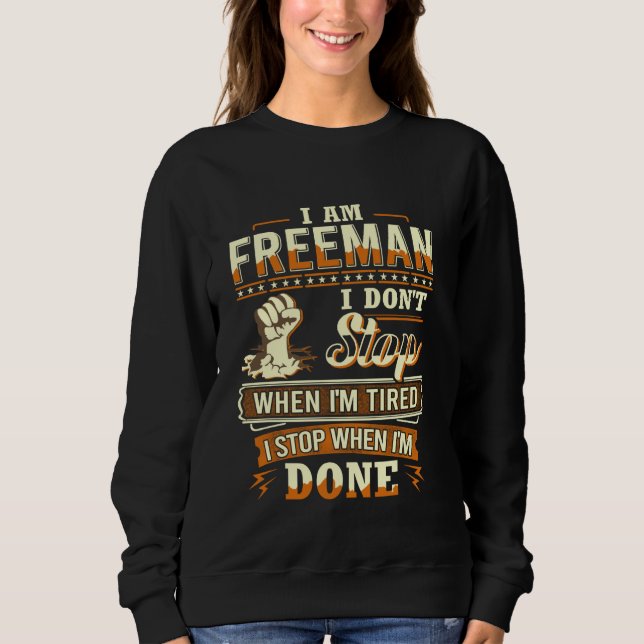 Ich bin Freeman Shirt Personalisiert Freeman Nachn (Vorderseite)