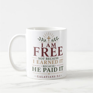 Ich bin frei, nicht weil ich es verdient habe Gnad Kaffeetasse