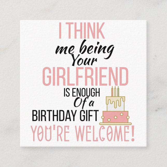 Ich bin Freundin Begleitkarte (Vorderseite)