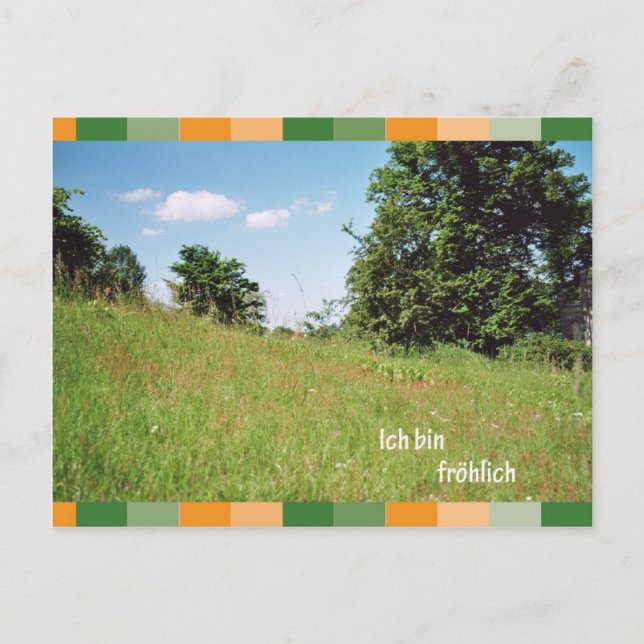 Ich bin froehlich postkarte (Vorderseite)