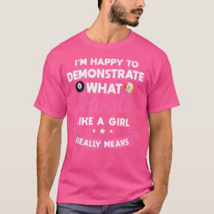 Ich bin froh zu demonstrieren, was schießt wie ein T-Shirt