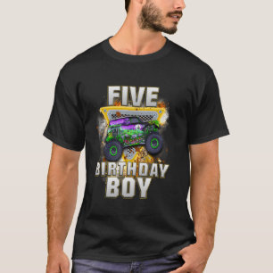 Ich bin fünf Jahre alt 5. Geburtstag Junge Monster T-Shirt