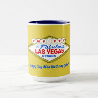 Ich bin FÜNFZIG in der Tasse LAS VEGAS