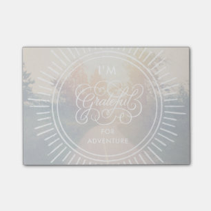 Ich bin für Abenteuer dankbar Post-it Klebezettel