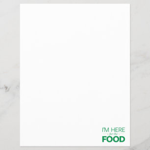 Ich bin für das Essen hier Flyer