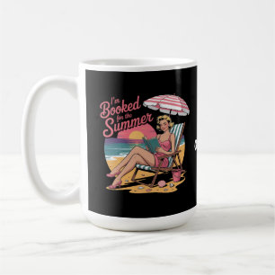 Ich bin für das Summer Beach Book Funny Girl reser Kaffeetasse
