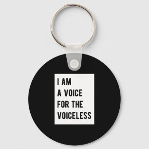 Ich bin für das Vegane Tier ohne Stimme Schlüsselanhänger