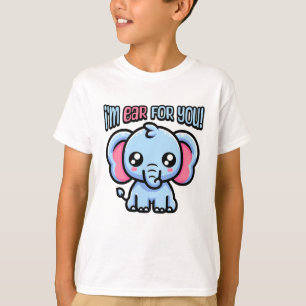 Ich bin für dich Ohr! Niedlicher Elefantenpuffer T-Shirt