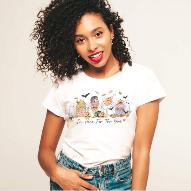 Ich bin für die Boos hier | Halloween-T - Shirt tr (Von Creator hochgeladen)