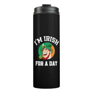 Ich bin für einen Tag Ire am St. Patricks Tag Sham Thermosbecher