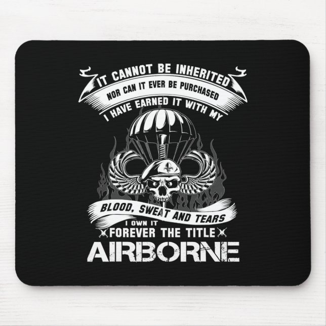 Ich bin für immer der Titel Im Flugzeug Army Range Mousepad (Vorne)