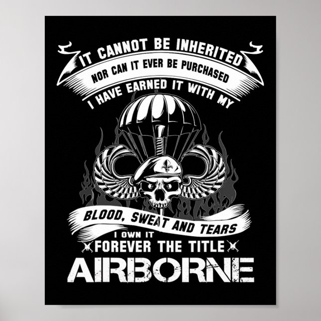 Ich bin für immer der Titel Im Flugzeug Army Range Poster (Vorne)