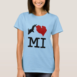 Ich bin für MI (ich liebe Michigan) leicht, klein  T-Shirt