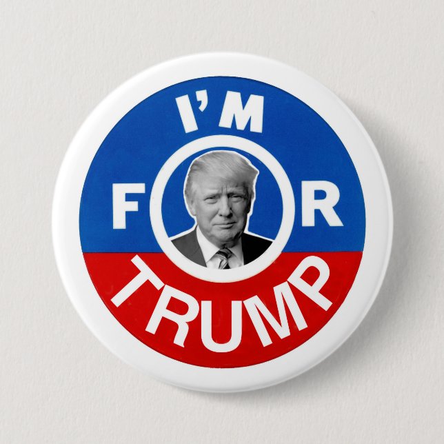 Ich bin für Trumpf Button (Vorderseite)