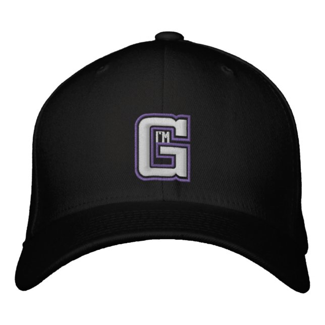 Ich bin G bestickte Spitze Baseballkappe (Vorderseite)