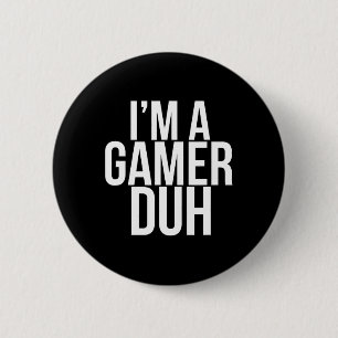 Ich bin Gamer Duh - Funny Halloween Video Game Cos Button