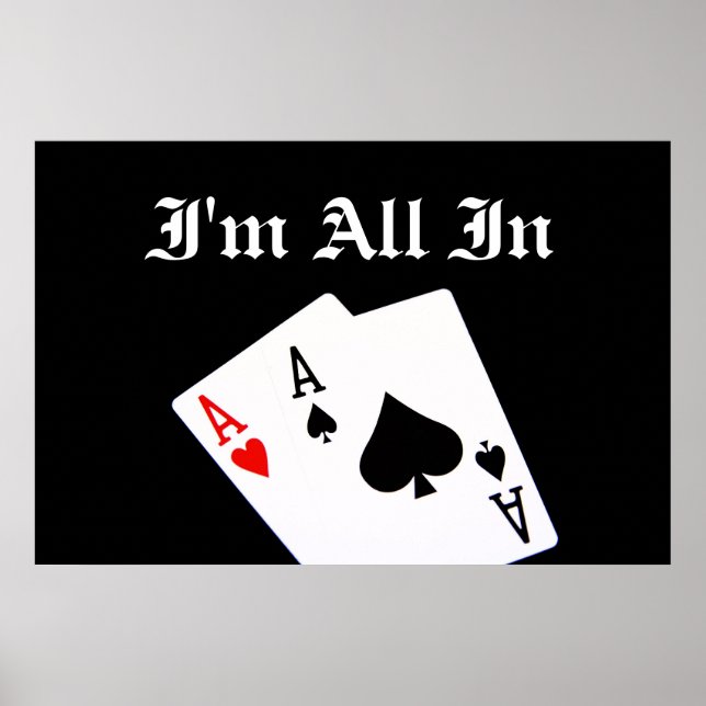 Ich bin ganz in Poker Poster (Vorne)