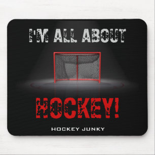 Ich bin GANZ ÜBER HOCKEY! Mousepad