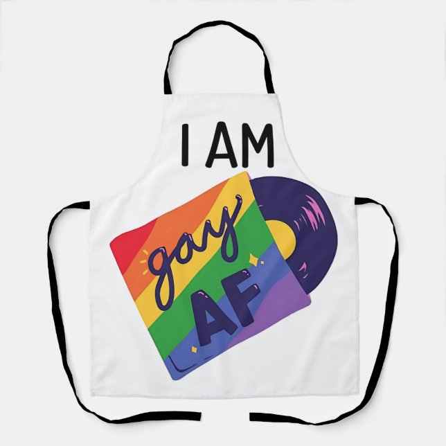 Ich bin Gay AF Funny LGBT Pride Monat Schürze (Vorderseite)