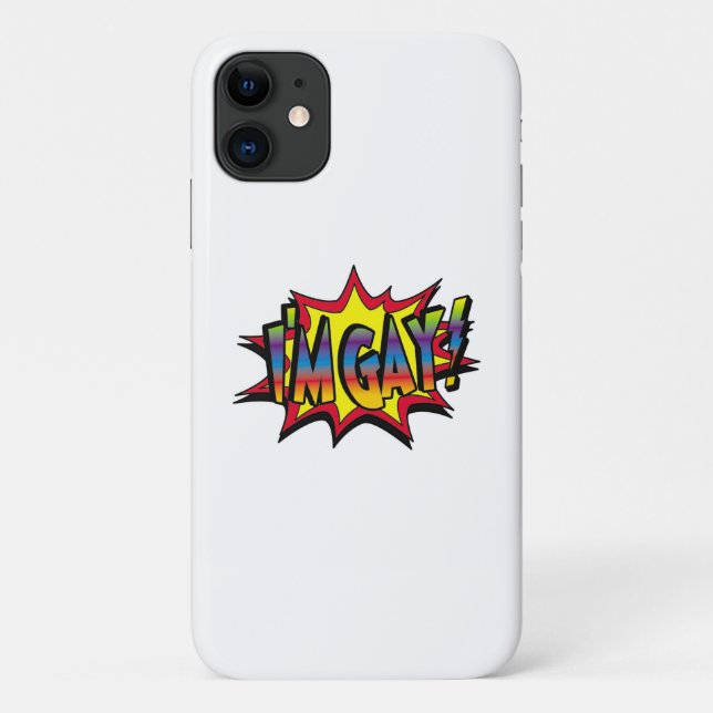 Ich bin Gay Burst Case-Mate iPhone Hülle (Rückseite)