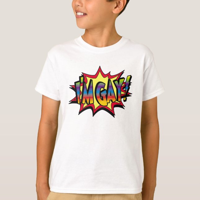 Ich bin Gay Burst T-Shirt (Vorderseite)