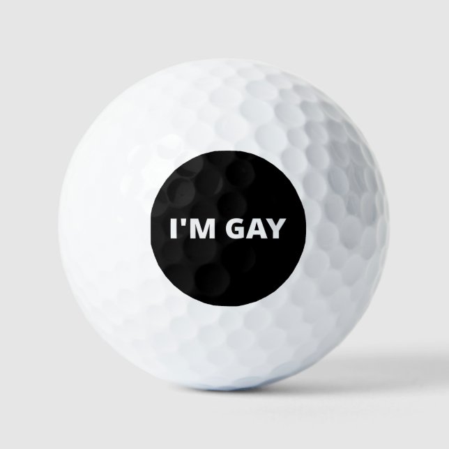 Ich bin gay golfball (Vorderseite)