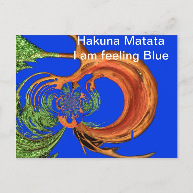 Ich bin Gefühl blue Customize Product Postkarte (Vorderseite)