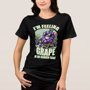Ich bin Gefühl Grape Funny Garden Pun Design Tri-Blend Shirt
