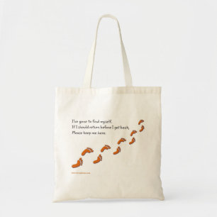 Ich bin gegangen, um meine Footprint-Tasche zu fin Tragetasche
