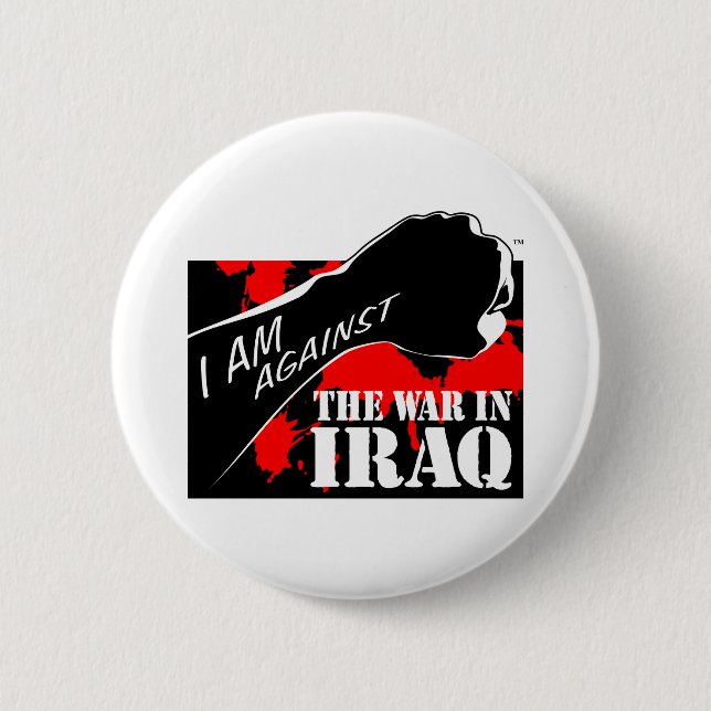 Ich bin gegen den Krieg im Irak Button (Vorderseite)