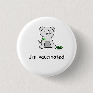Ich bin geimpft! button