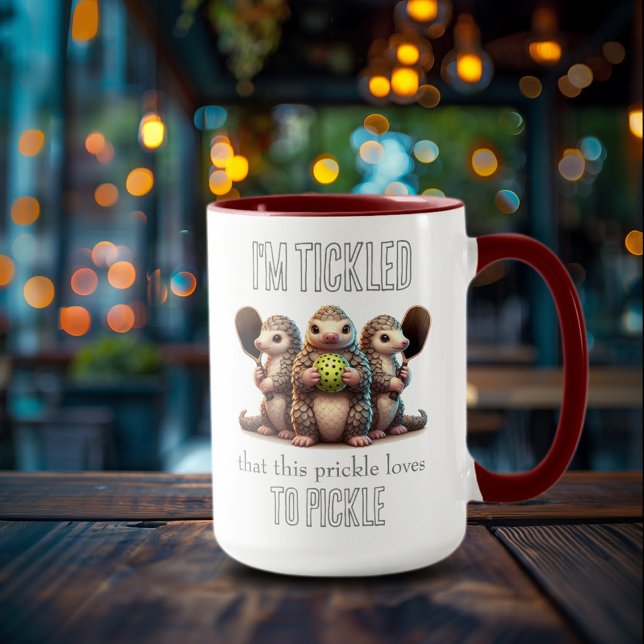 Ich bin gekitzelt, dass dieser Kitzel Lieben zum P Tasse (Pickleballing Pangolins 15oz Coffee Mug Cover Photo)