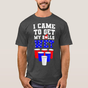 Ich bin gekommen, um meine Bälle nass lustigen Bie T-Shirt