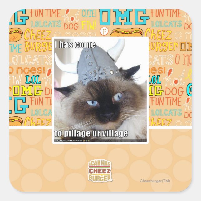 Ich bin gekommen, um unser Dorf zu plündern Quadratischer Aufkleber (Vorderseite)