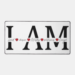 Ich bin geliebt, auserwählt, würdig, siegreich, ge schreibtischunterlage